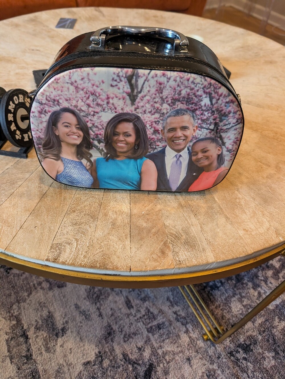 Black Oval Photo-Print Women's Carry Bag